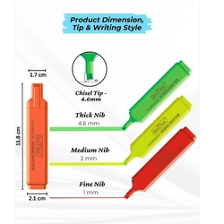 Office Mate Chisel Tipped Highlighter - Pink